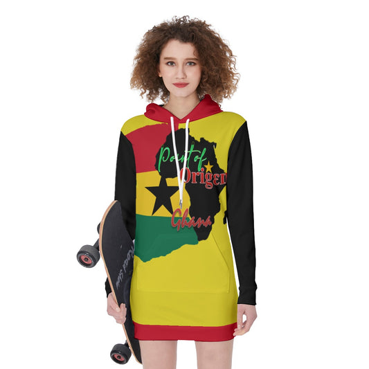Origen Destination |On-Arrival Point of Origen Ghana Women's Long Hoodie