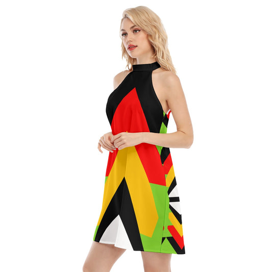 Origen Destination Women's Dress With Neck Tie