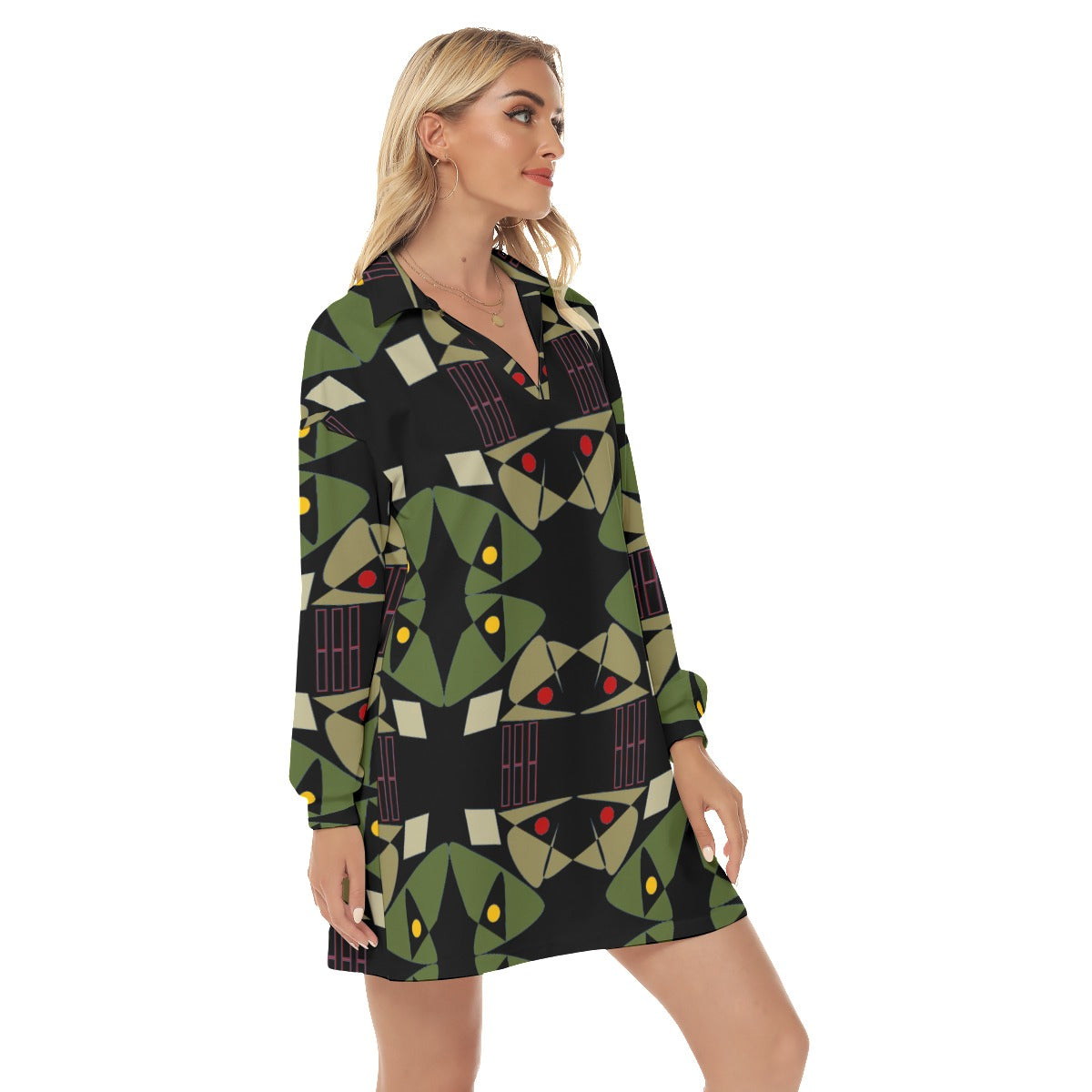 Origen Destination V-Neck Long-sleeved Blouse