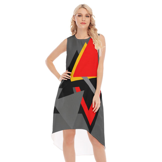 Origen Destination |On-Arrival Point of Origen Women's Gray Sleeveless Long Dress