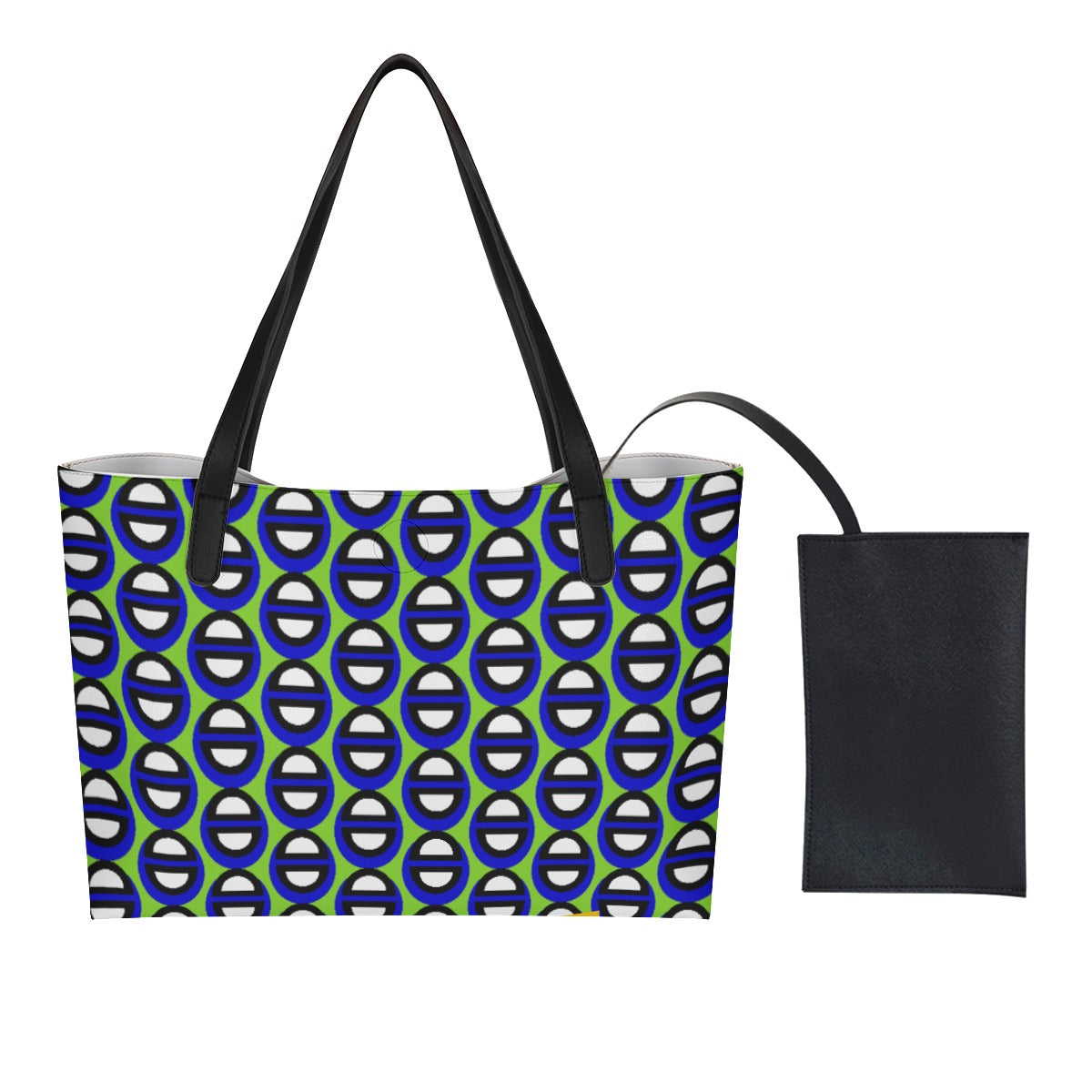 Origen Destination| Blu-Light Women's Tote Bag With Black Mini Purse