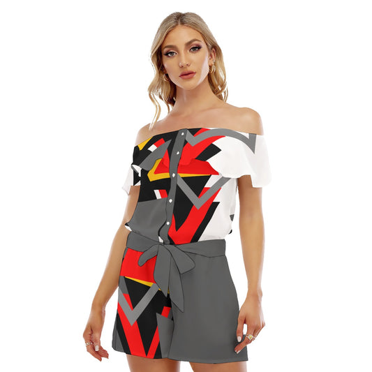 Origen Destination Women's Off-shoulder Ruffled Romper