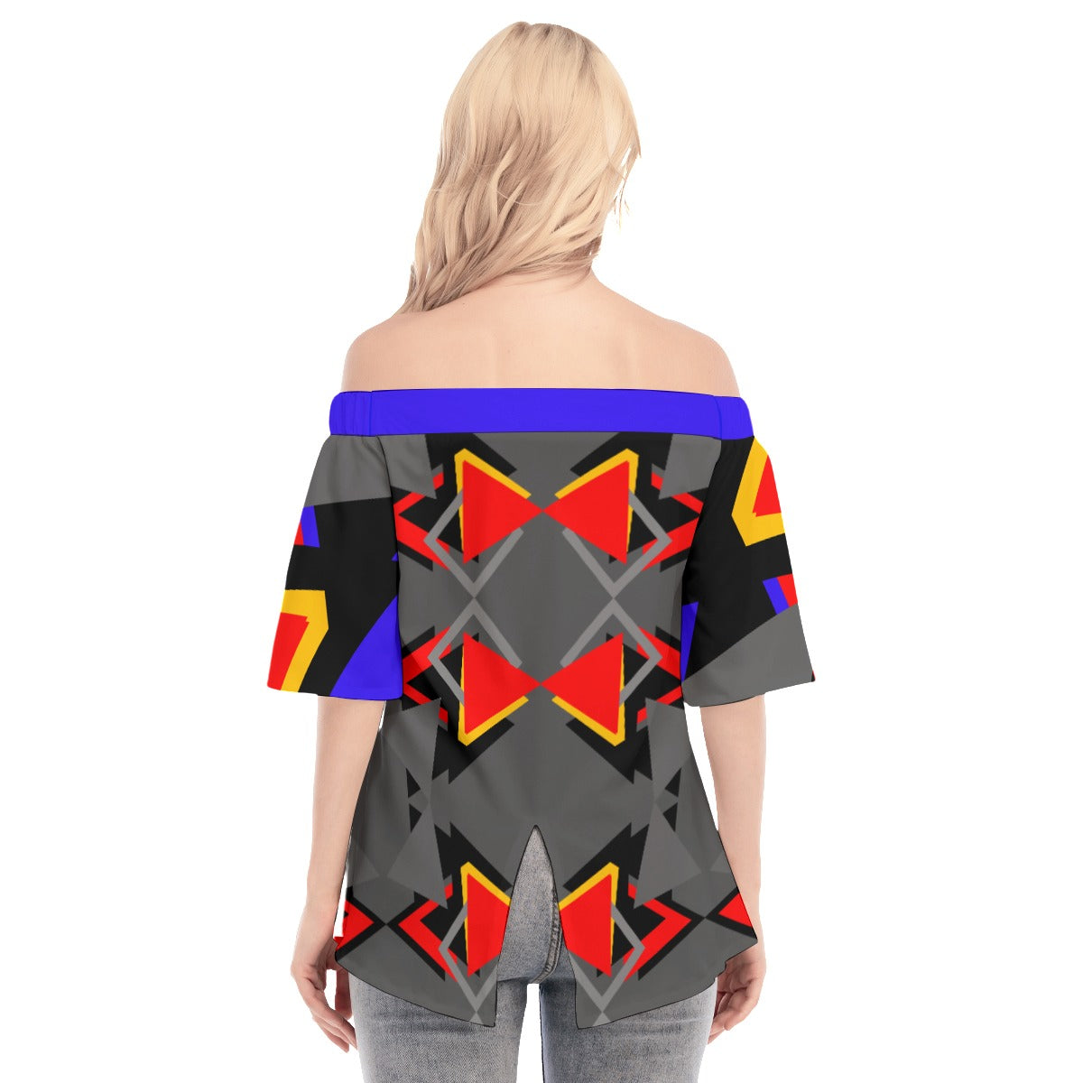 Origen Destination| Dia-Symbol Women's Off-shoulder Flared Sleeves top