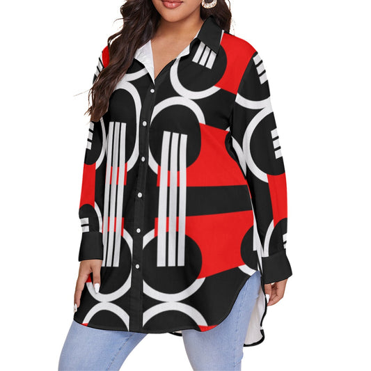 Origen Destination Women's Long-sleeve Classic Button-down Shirt (Plus)