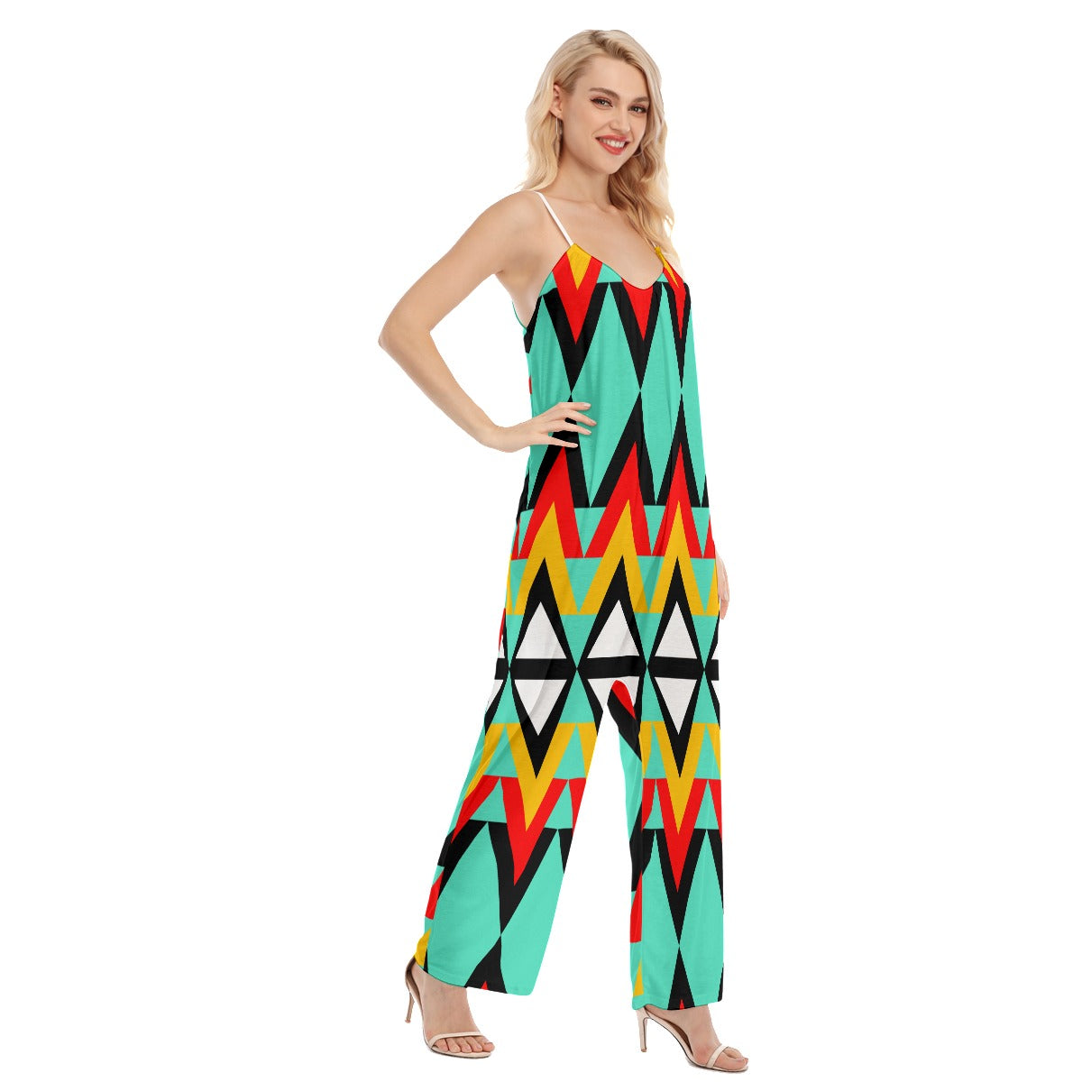 Origen Destination |On-Arrival Point of Origen Dia-symbol Women's Loose Cami Jumpsuit