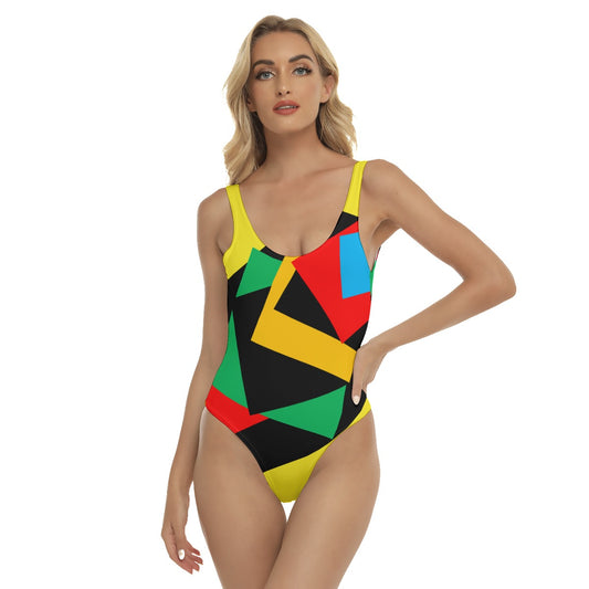 Origen Destination Women's Yellow/Black/Red One-piece Swimsuit