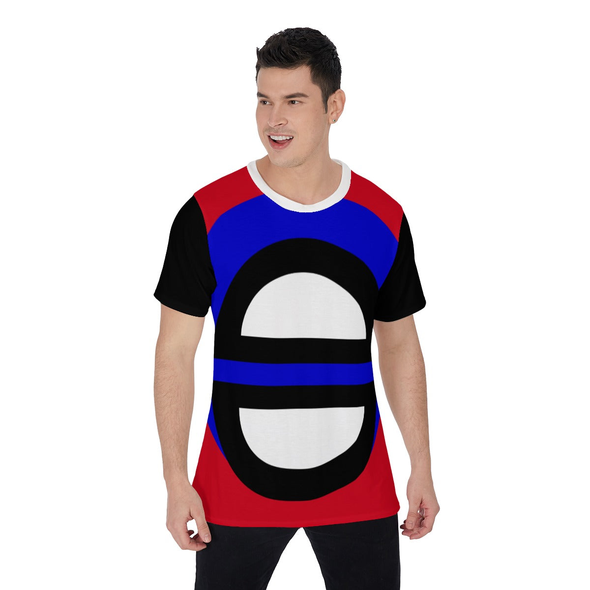 Origen Destination | On-Arrival Point of Origen Blu-Light Men's Red/Blue O-Neck T-Shirt