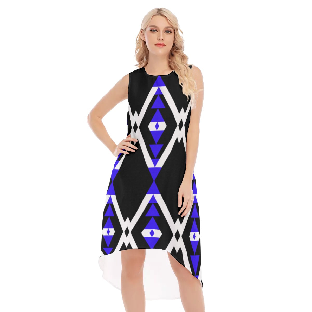 Origen Destination |On-Arrival Point of Origen Dia-symbol Women's Sleeveless Long Dress