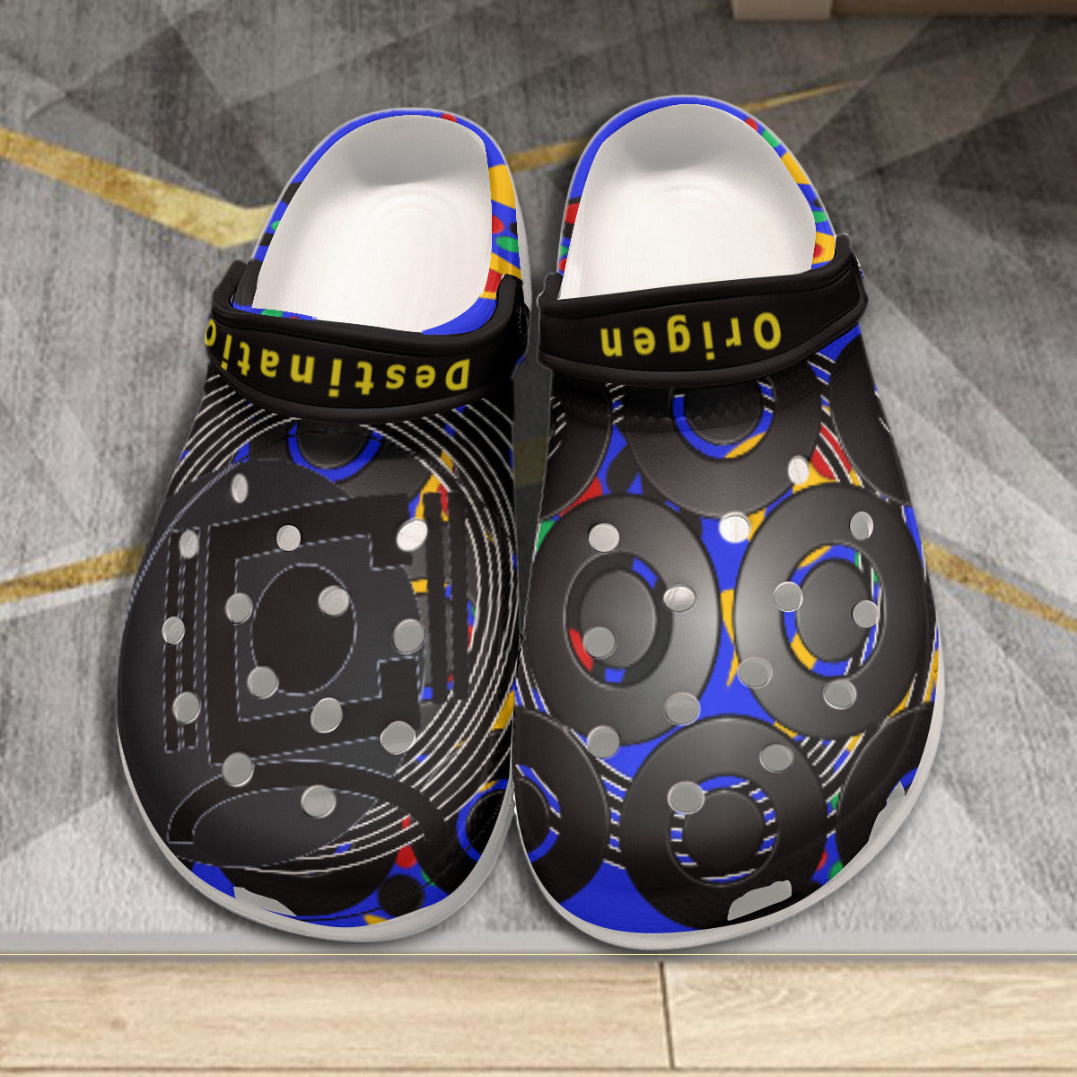 Origen Destination Women's Signature Classic Clogs BluBlK