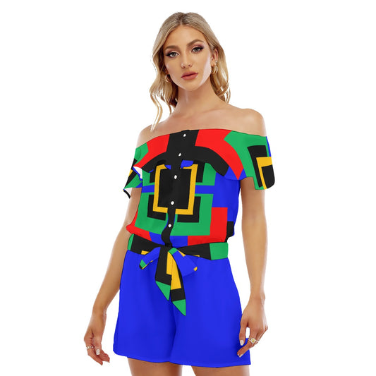 Origen Destination Women's Off-shoulder Ruffled Romper