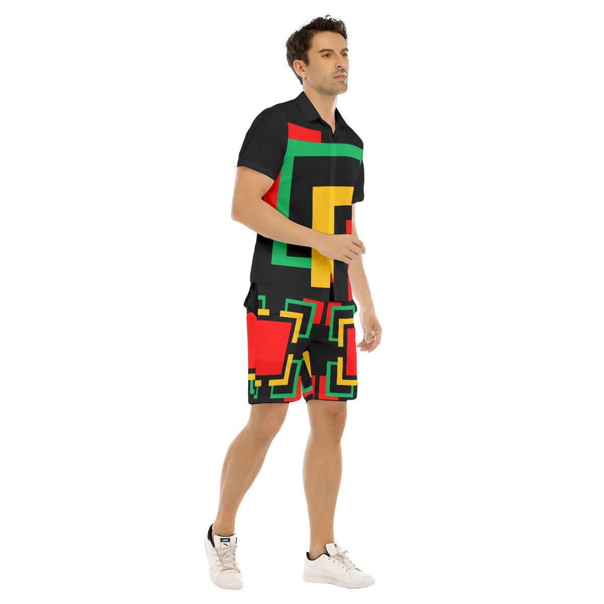 Origen Destination |On-Arrival Point of Origen Dia Symbol-inspired Men's Short Sleeve Shirt Sets