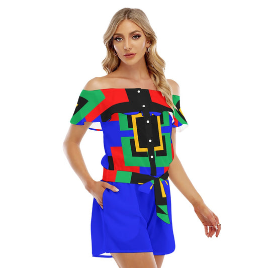 Origen Destination Women's Off-shoulder Ruffled Romper