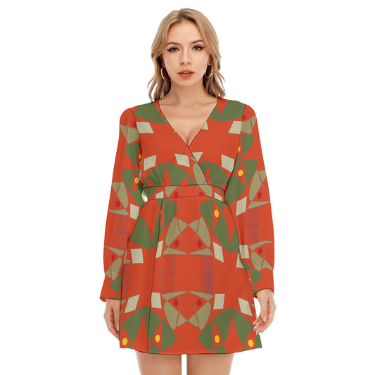 Origen Destination Women's Deep Cross Long Sleeve Dress