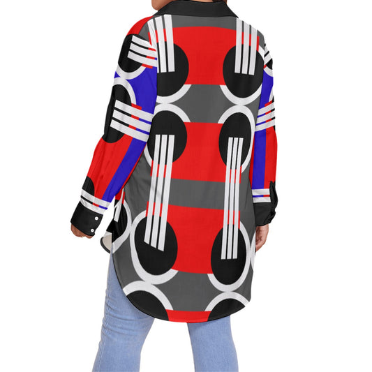 Origen Destination Women's Long-sleeve Classic Button-down Shirt (Plus)