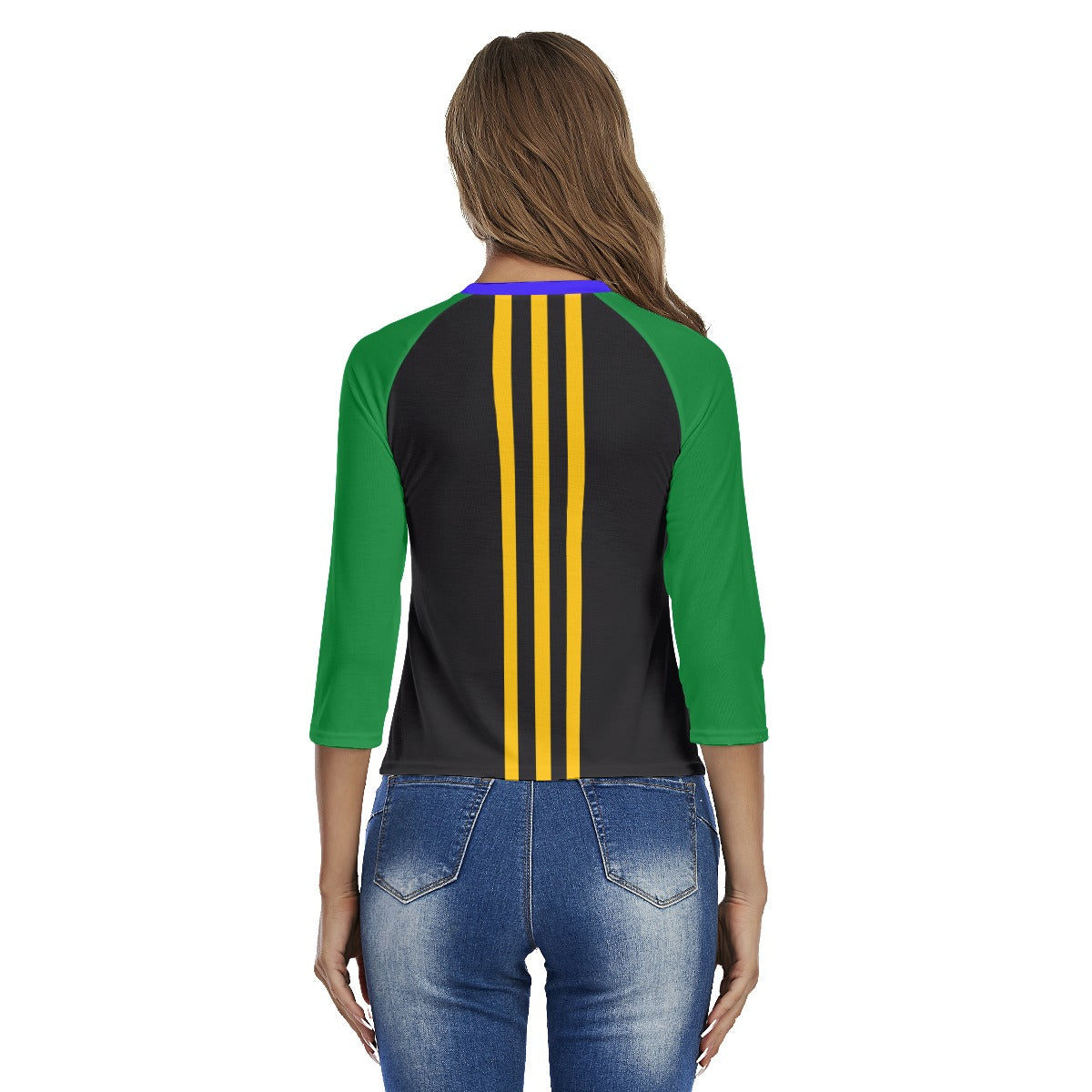 Origen Destination |On-Arrival Point of Origen Women's Raglan Green Sleeves T-shirts