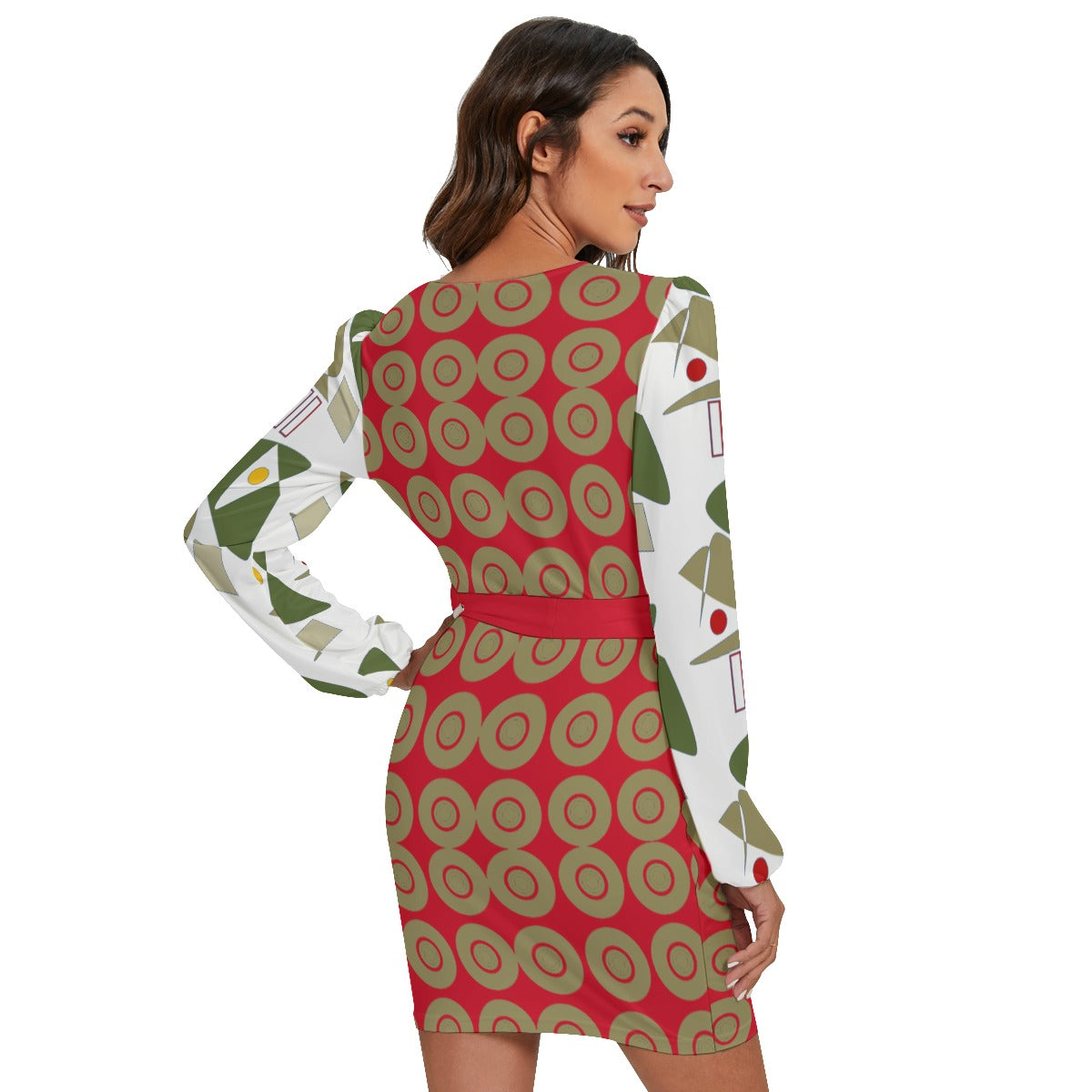 Origen Destination Women's Custom Long Sleeve Midi Dress