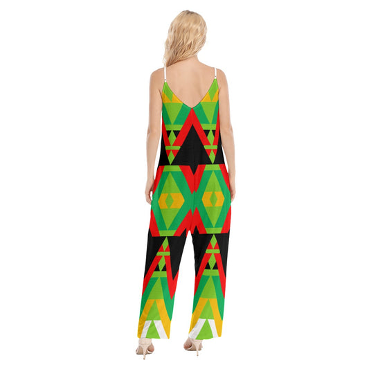 Origen Destination |On-Arrival Point of Origen Dia-symbol Women's Loose Cami Jumpsuit