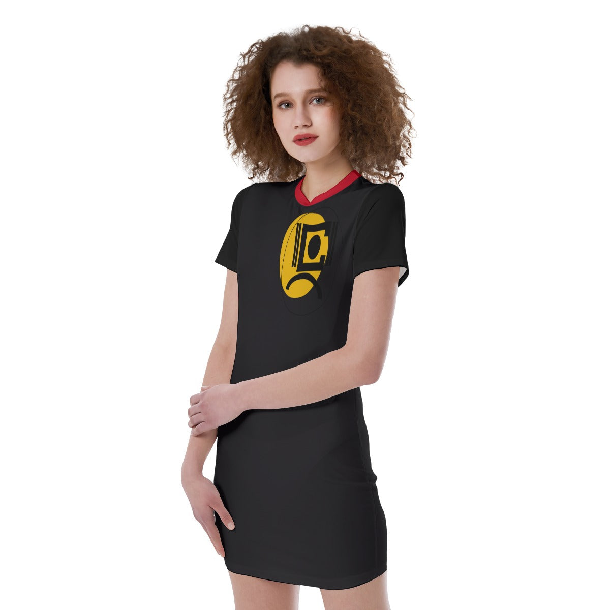 Origen Destination |On-Arrival Point of Origen  Women's Short Sleeve Fitted Dress