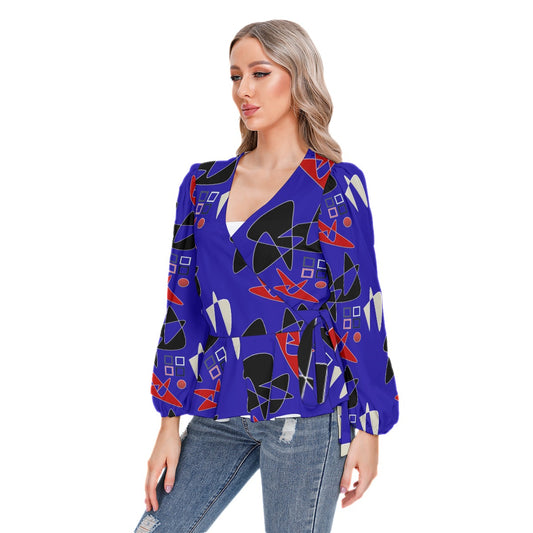 Origen Destination Women's Long-sleeve Flare Peplum blouse