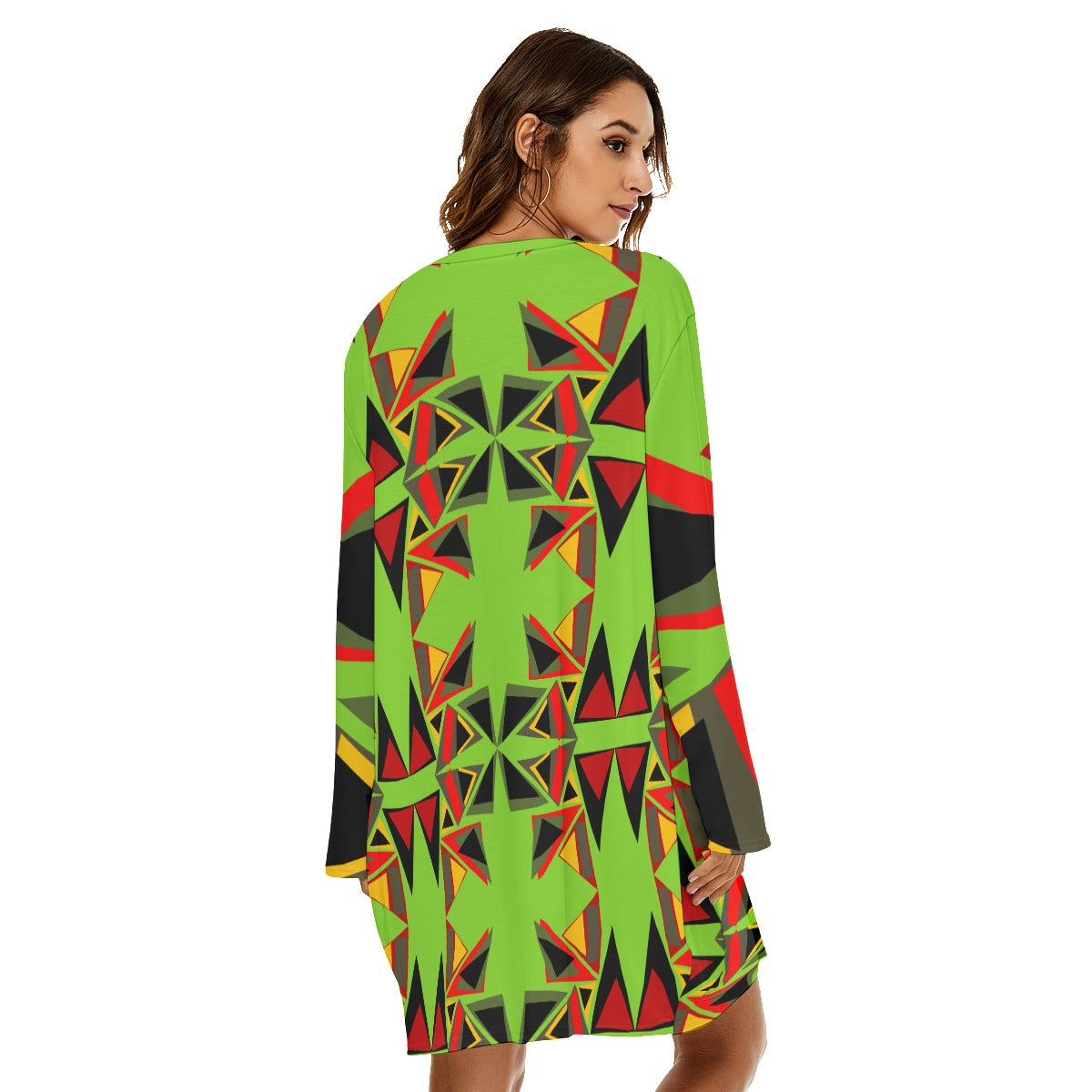 Origen Destination |On-Arrival Point of Origen Symbol Women's Loose Crew Neck Dress