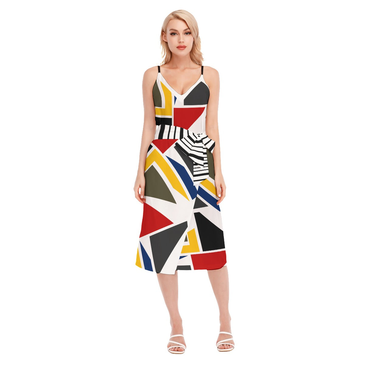 Origen Destination Women's V-neck Cami Dress With Waist Band