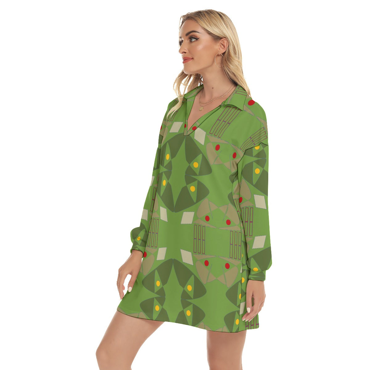 Origen Destination V-Neck Long-sleeved Blouse