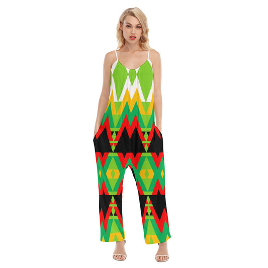 Origen Destination |On-Arrival Point of Origen Dia-symbol Women's Loose Cami Jumpsuit
