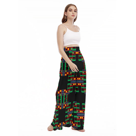 OD Women's High Waist Wide Leg Culottes BlkPt
