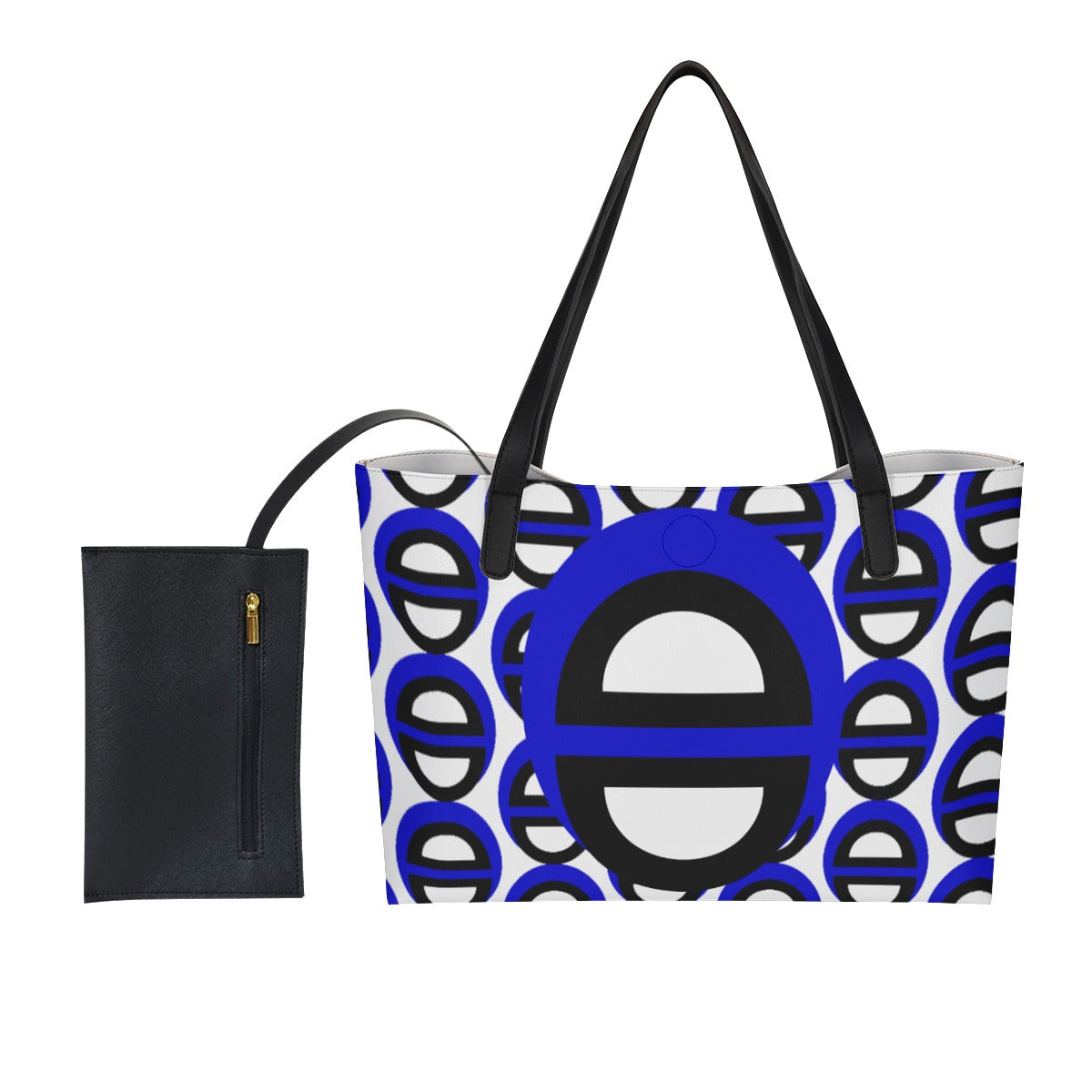 Origen Destination| Blu-Light Women's Tote Bag With Black Mini Purse