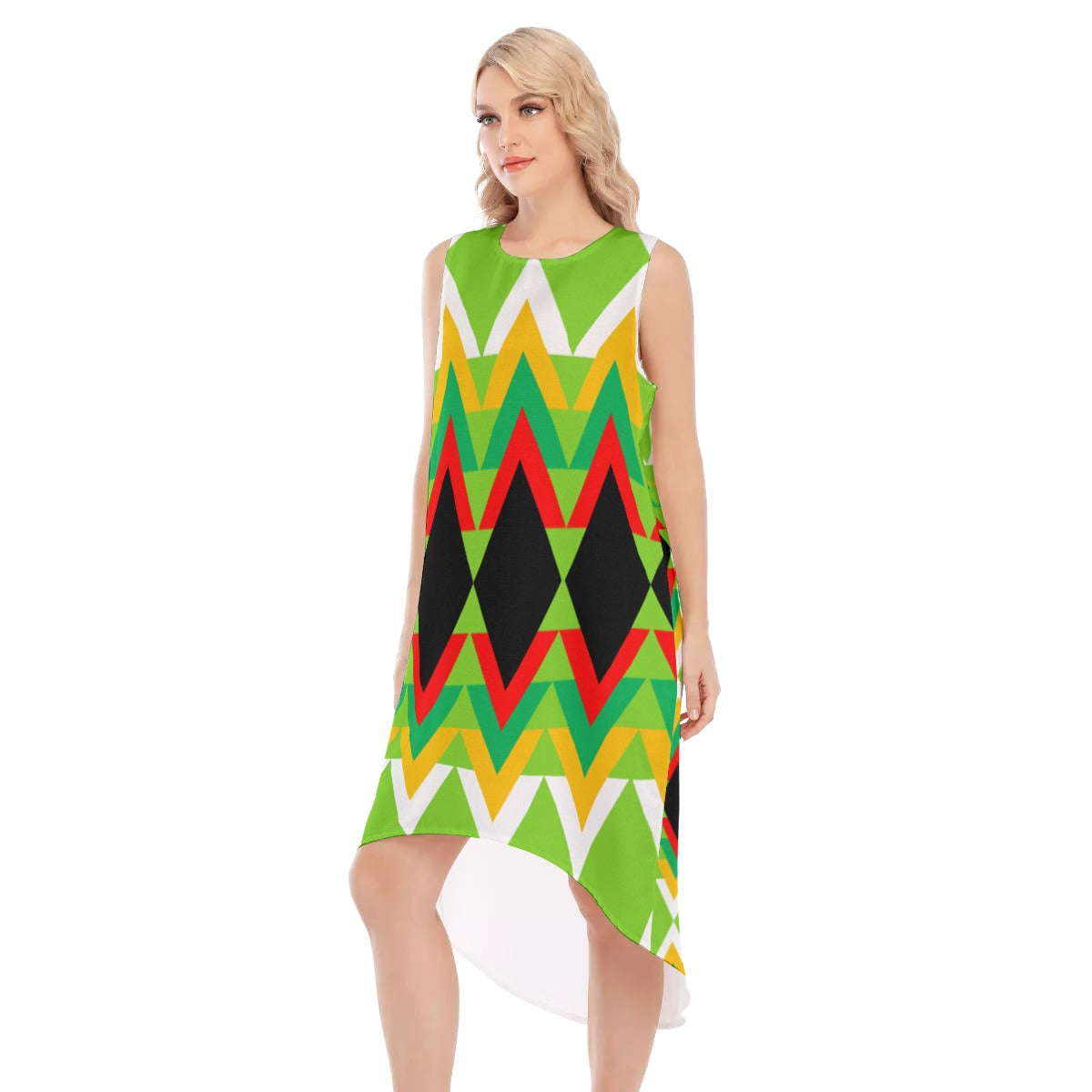 Origen Destination |On-Arrival Point of Origen Dia-symbol Women's Sleeveless Long Dress