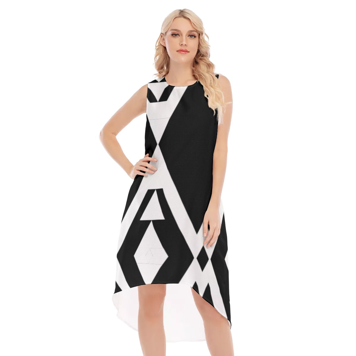 Origen Destination |On-Arrival Point of Origen Dia-symbol Women's Sleeveless Long Dress