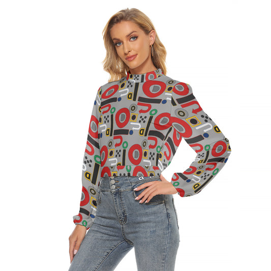 OD Print Women's Halter T-shirt BlkPt