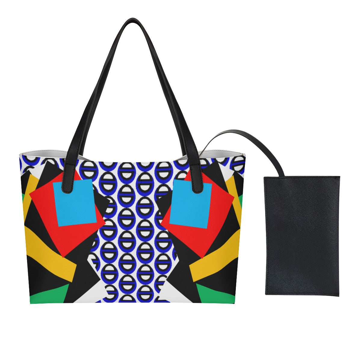 Origen Destination| Blu-Light Women's Tote Bag With Black Mini Purse