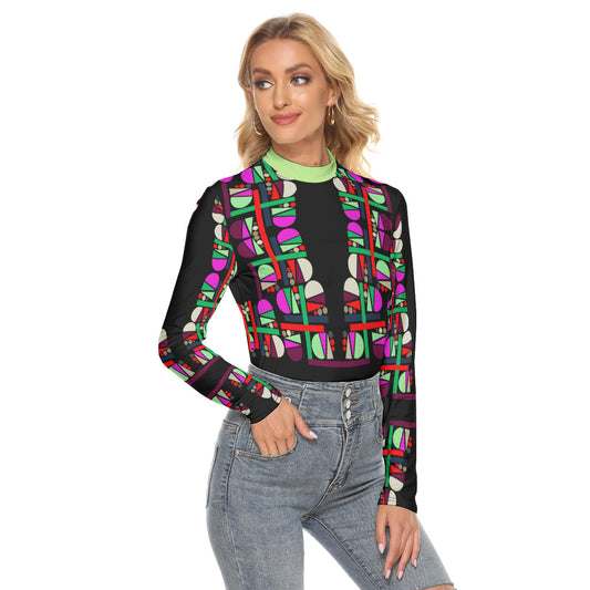 OD Women's Stretchable Turtleneck Top BHY