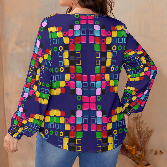 Origen Destination Blouse With Waist-tie (Plus Size)