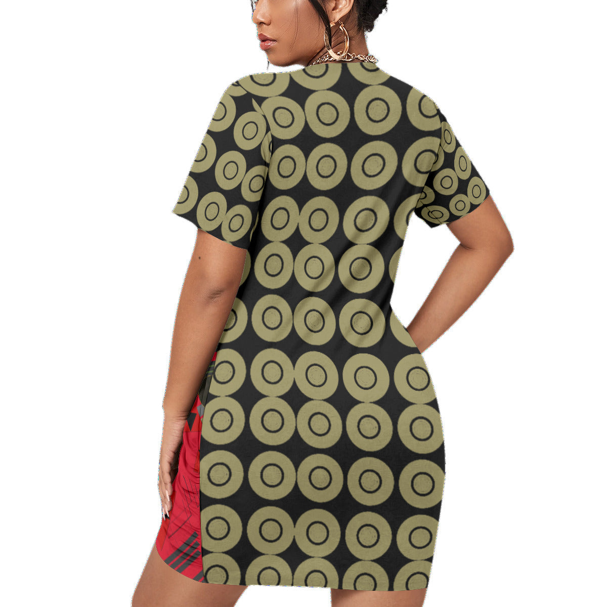 Origen Destination Women’s Stacked Hem Dress(FF)Red/Tan