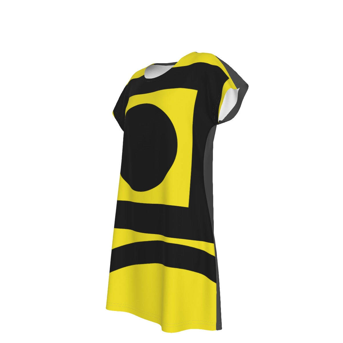 Origen Destination |On-Arrival Point of Origen Women's Signature Yellow Short Sleeve Dress