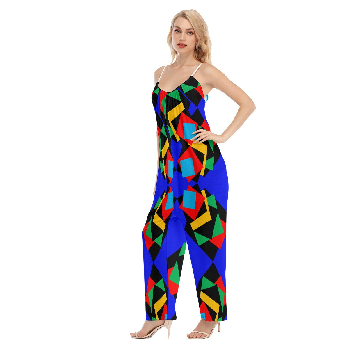 Origen Destination Dia-Symbol Women's Blue Cami Jumpsuit
