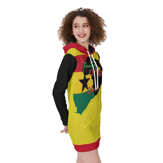 Origen Destination |On-Arrival Point of Origen Ghana Women's Long Hoodie