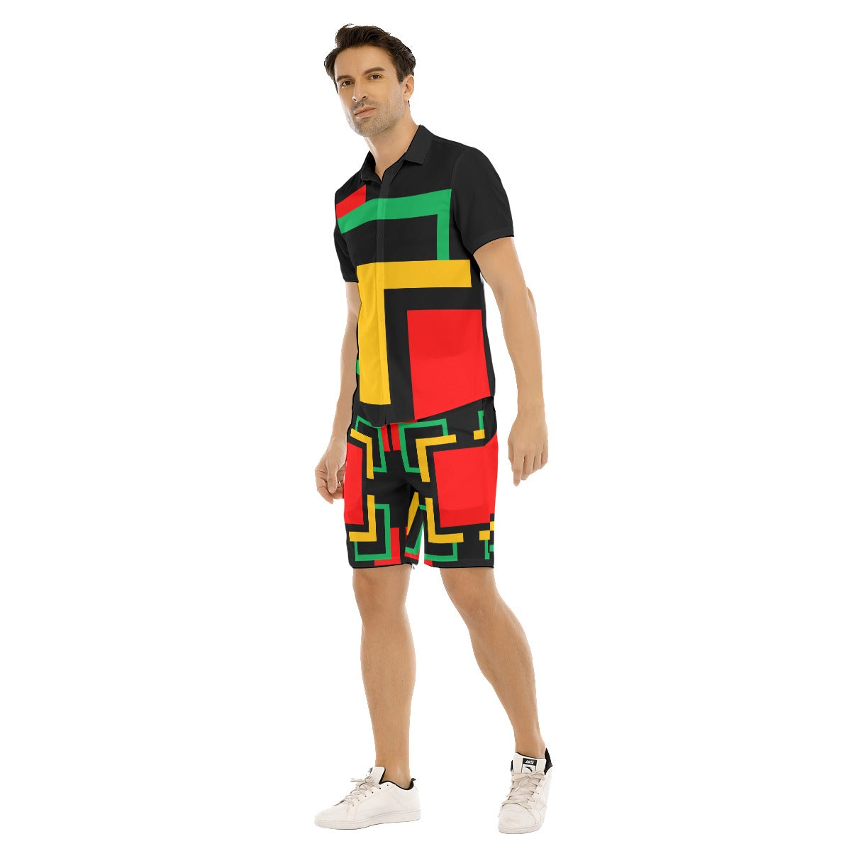 Origen Destination |On-Arrival Point of Origen Dia Symbol-inspired Men's Short Sleeve Shirt Sets