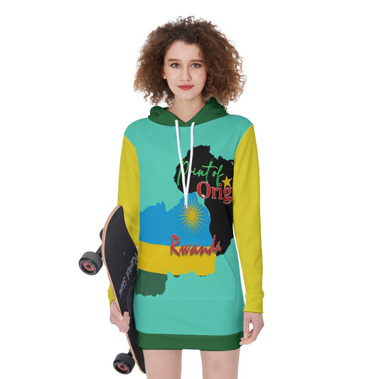 Origen Destination |On-Arrival Point of Origen Rwanda Women's Long Hoodie