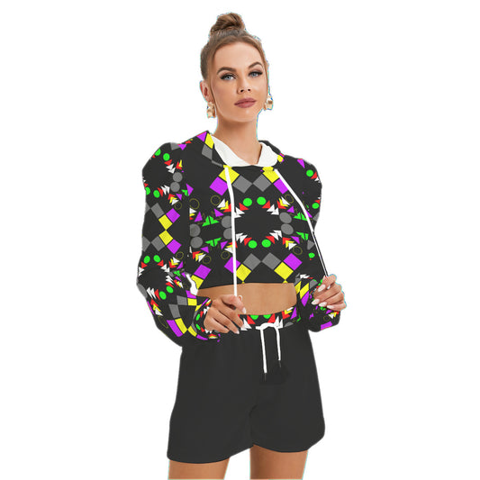 OD Women's Mirco Fleece Hoodie And Shorts Set Blk