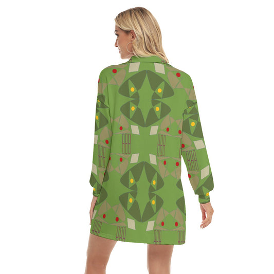 Origen Destination V-Neck Long-sleeved Blouse