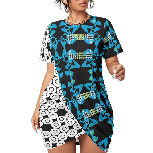 Origen Destination Women’s Stacked Hem Dress( FF)Turq/Blk