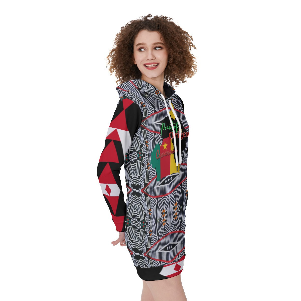 Origen Destination |On-Arrival Point of Origen Cameroon Women's Long Hoodie