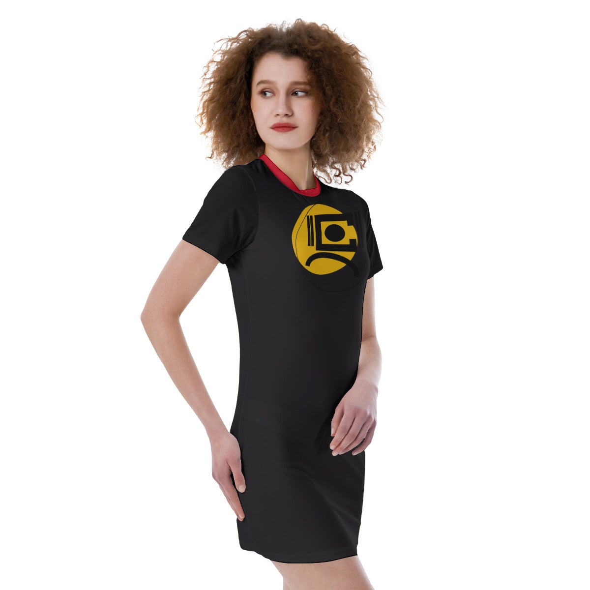 Origen Destination |On-Arrival Point of Origen  Women's Short Sleeve Fitted Dress