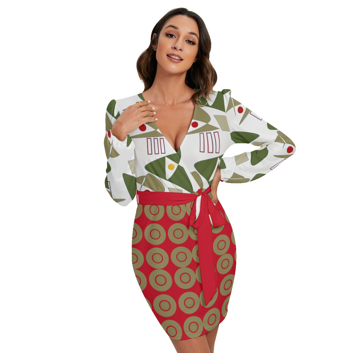 Origen Destination Women's Custom Long Sleeve Midi Dress