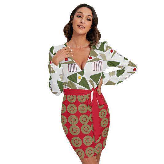 Origen Destination Women's Custom Long Sleeve Midi Dress