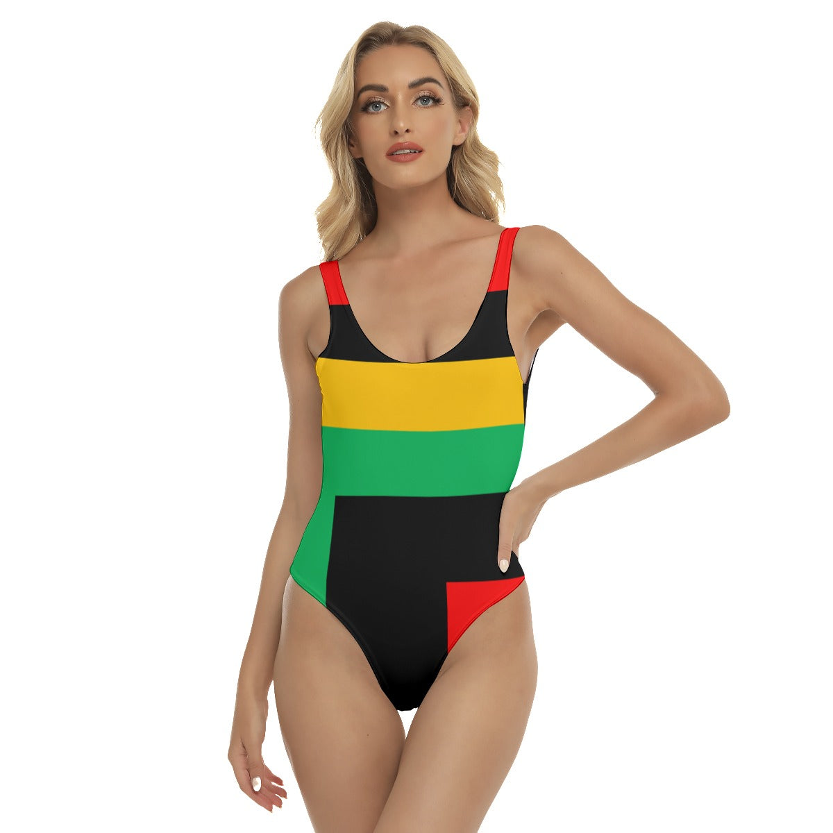 Origen Destination |On-Arrival Point of Origen Women's Red/Black/Green One-piece Swimsuit