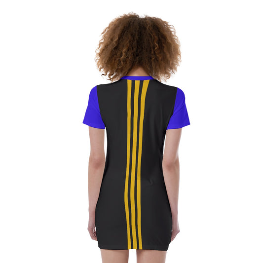 Origen Destination |On-Arrival Point of Origen  Women's Short Sleeve Fitted Dress